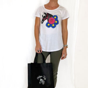 Toby floral design t-shirt white front
